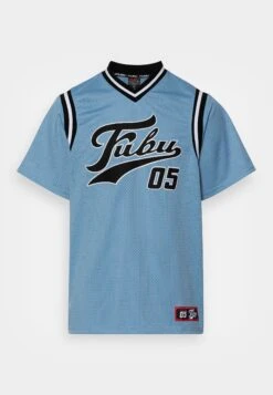FUBU VARSITY TEE UNISEX - T-shirt Z Nadrukiem - Blue/black/white