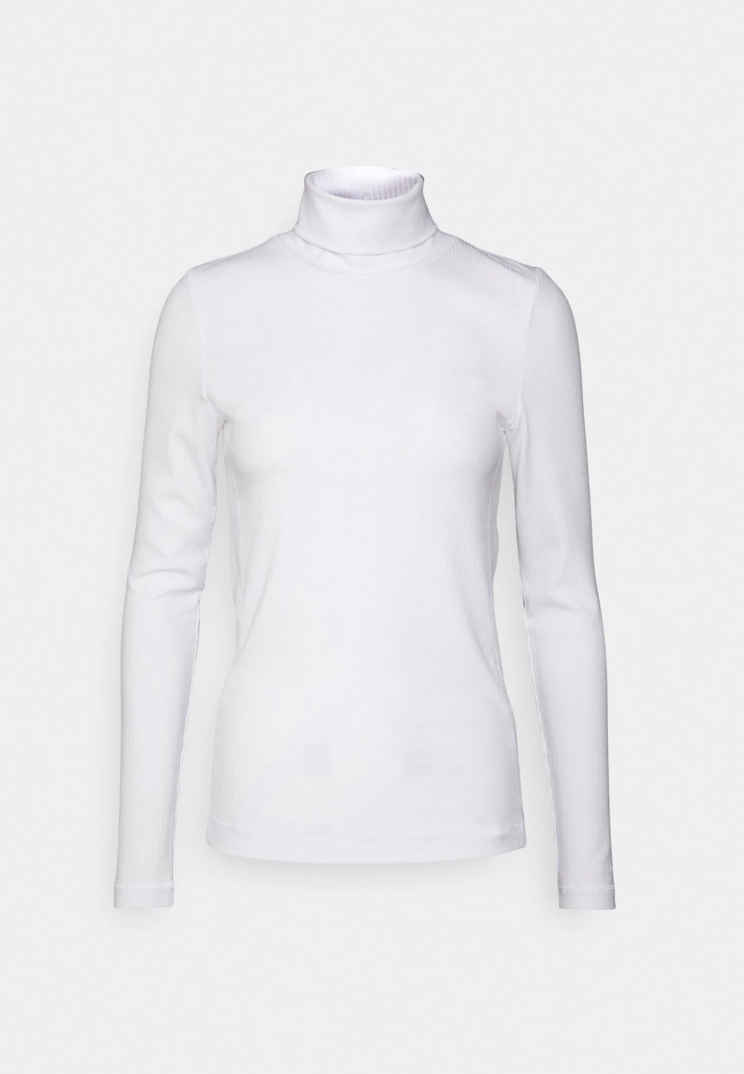 Calvin Klein RIB ROLL NECK LONG SLEEVE - Bluzka Z Długim Rękawem - Bright White 4 Calvin Klein RIB ROLL NECK LONG SLEEVE - Bluzka Z Długim Rękawem - Bright White - obrazek 4