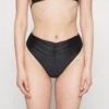 GOOD AMERICAN RUCHED GOOD WAIST BOTTOM - Dół Od Bikini - Black