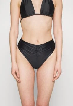 GOOD AMERICAN RUCHED GOOD WAIST BOTTOM - Dół Od Bikini - Black