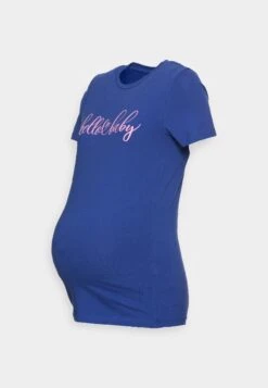 Mamalicious SOMYA - T-shirt Z Nadrukiem - Deep Ultramarine