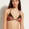 Calzedonia MIT VERSCHIEBBAREN CUPS LISBONA - Góra Od Bikini - Multifarben Brown Patchwork