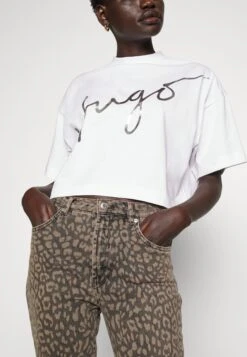 Hugo CROPPED TEE - T-shirt Z Nadrukiem - White -sklep Next e7d467f30b5946889a6b1c6c093e7ee8