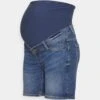 Mamalicious MLPARIS SLIM - Szorty Jeansowe - Medium Blue Denim