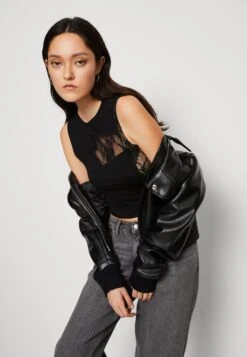 Jaded London 00S TANK WITH CUT OUT CROSS DETAIL - Top - Black -sklep Next eabd4658b1a7470da81b587812eacb7b