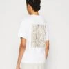 Selected Femme SLFNITA TEE - T-shirt Z Nadrukiem - Bright White