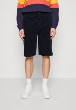 YOURTURN WIDE FIT CARPENTER CORDUROY UNISEX - Szorty - Dark Blue
