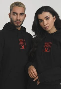 PLAYBOY RETRO HOODIE UNISEX - Bluza Z Kapturem - Black Smoke/red -sklep Next f2214313a9e14b8fab8302bb1d41d1e2