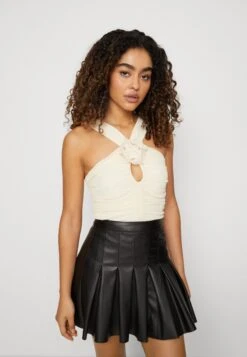 Gina Tricot KEYHOLE - Top - Pearled Ivory