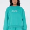 Rusty SCRIPT OVERSIZE CREW NECK - Bluza - Emerald