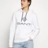 Gant LOCK UP HOODIE - Bluza Z Kapturem - Eggshell