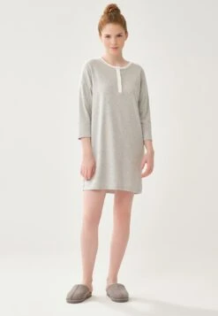 CREW NECK LONG SLEEVE - Koszula Nocna - Grey